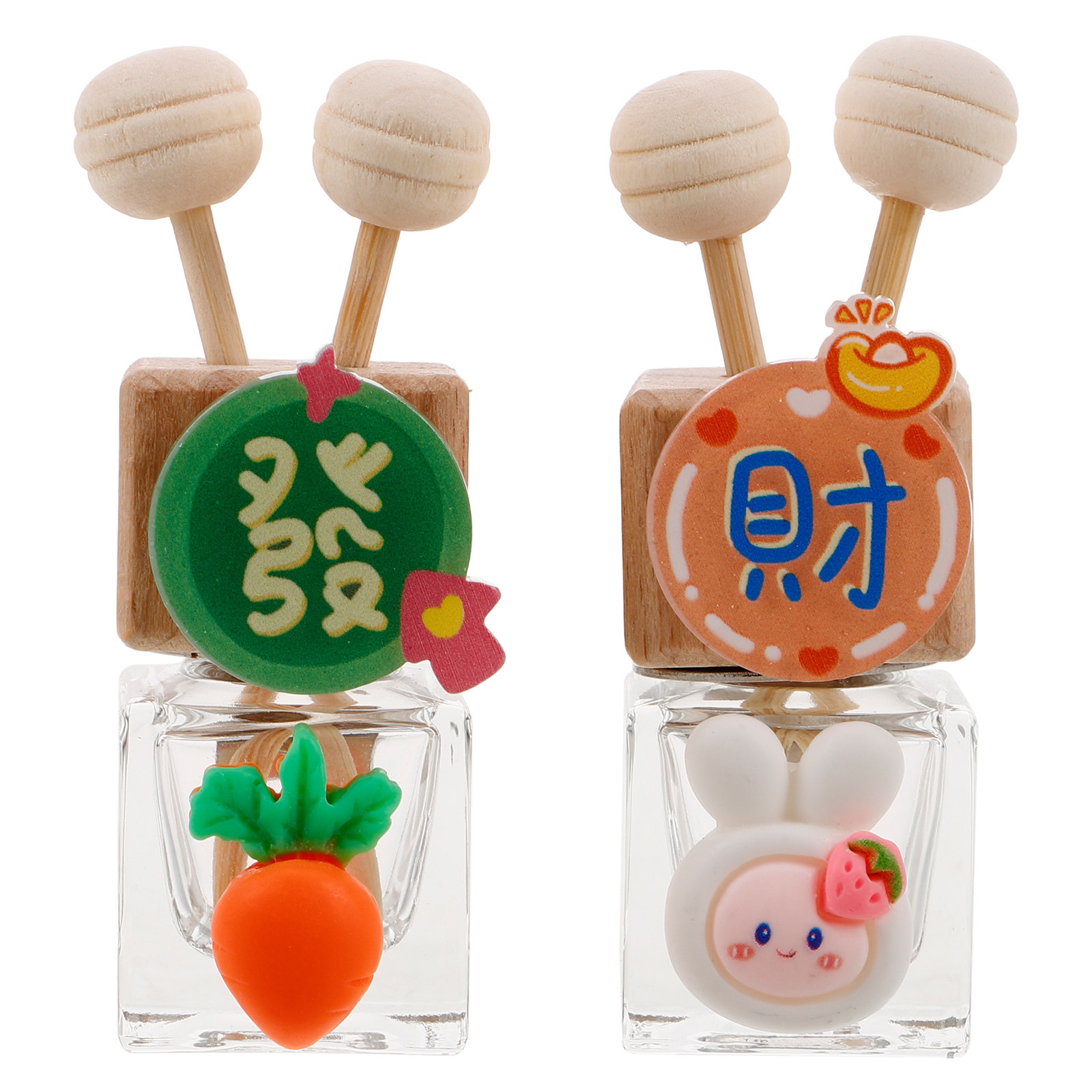 Car Air Freshener - 2 Buah Botol Kaca Pengharum Mobil