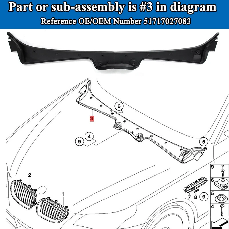 Car Wiper - 1 Set Panel Penutup Wiper Kaca