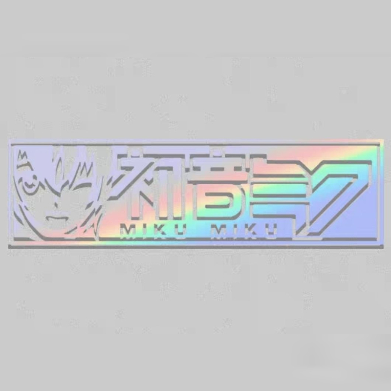Car Accessories Japanese - Stiker Reflektif Warna Anime Hatsune Miku